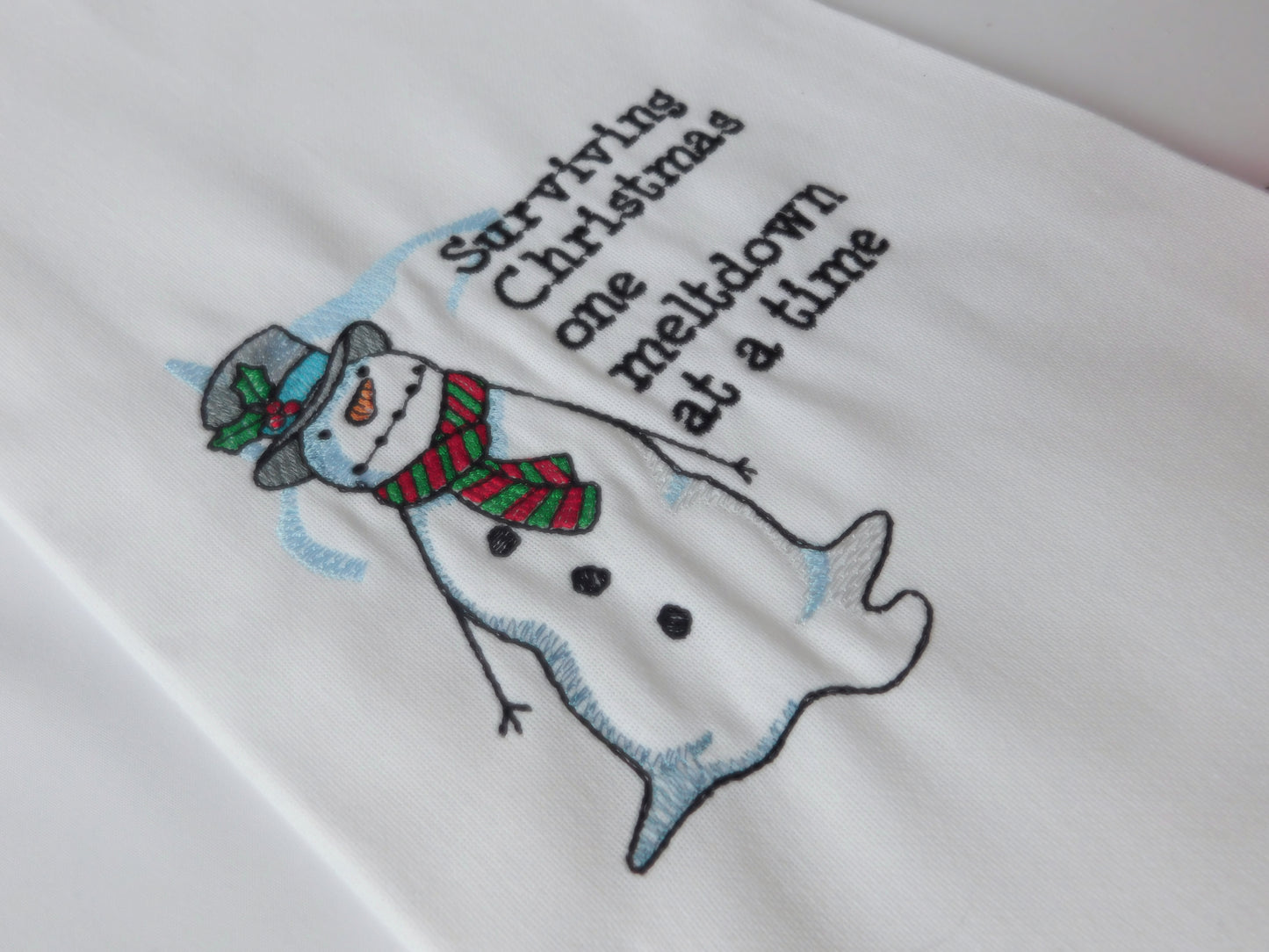 Surviving Christmas One Meltdown at a Time - Snowman Towel
