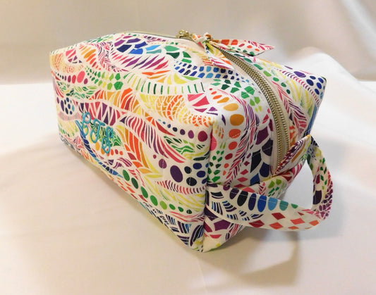 Colourful Embroidered Cosmetic Bag