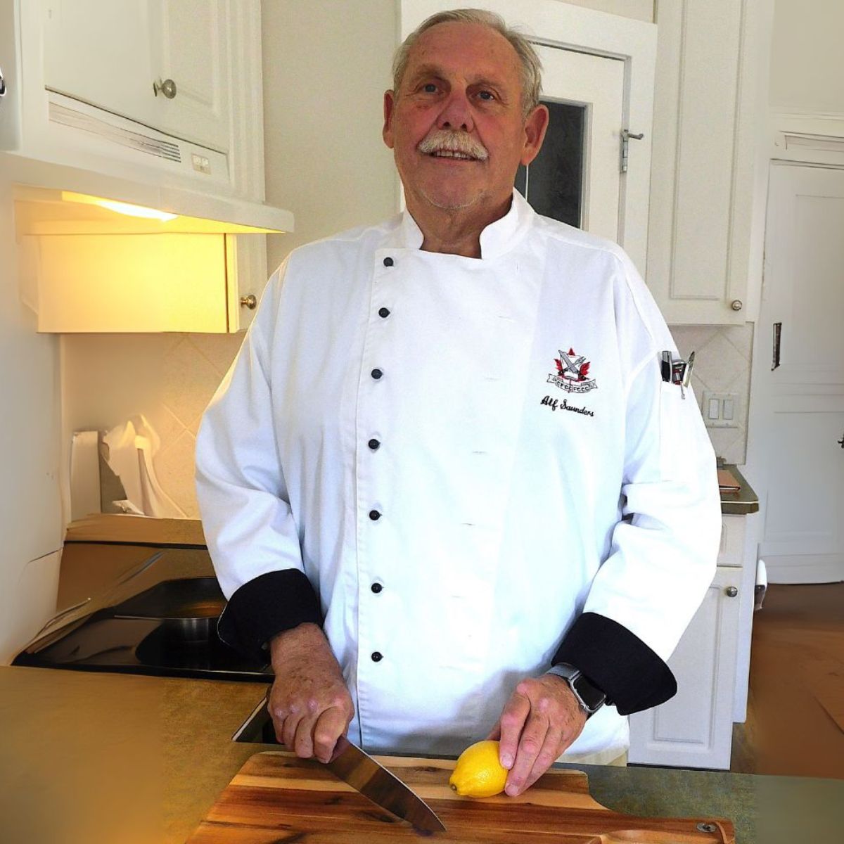 Chef's Jacket Image in Front Page for Apparel Collection