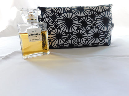 Boxed Black & White Makeup Bag