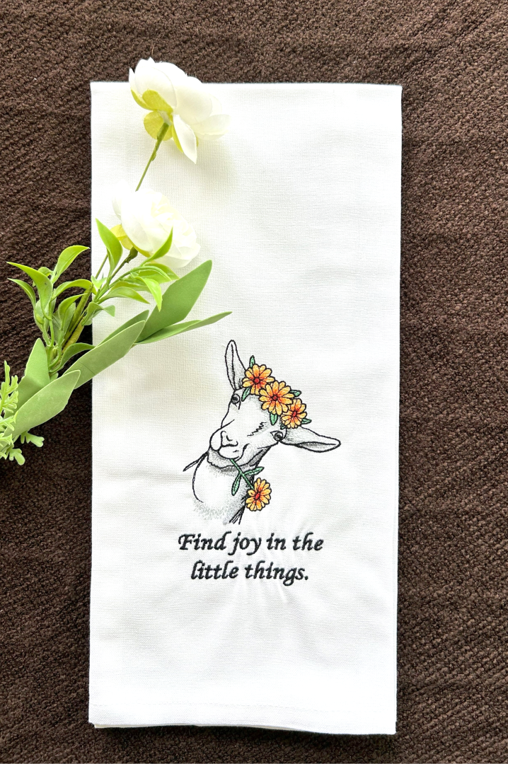 Joy in the Little Things Tea Towel in Calgary | Funny Animal