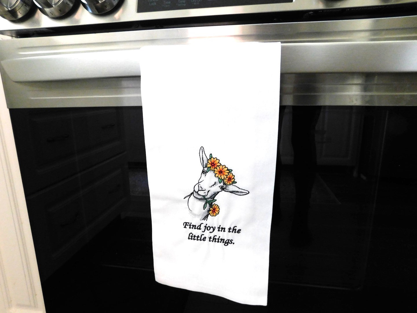 Joy in the Little Things Tea Towel in Calgary | Funny Animal