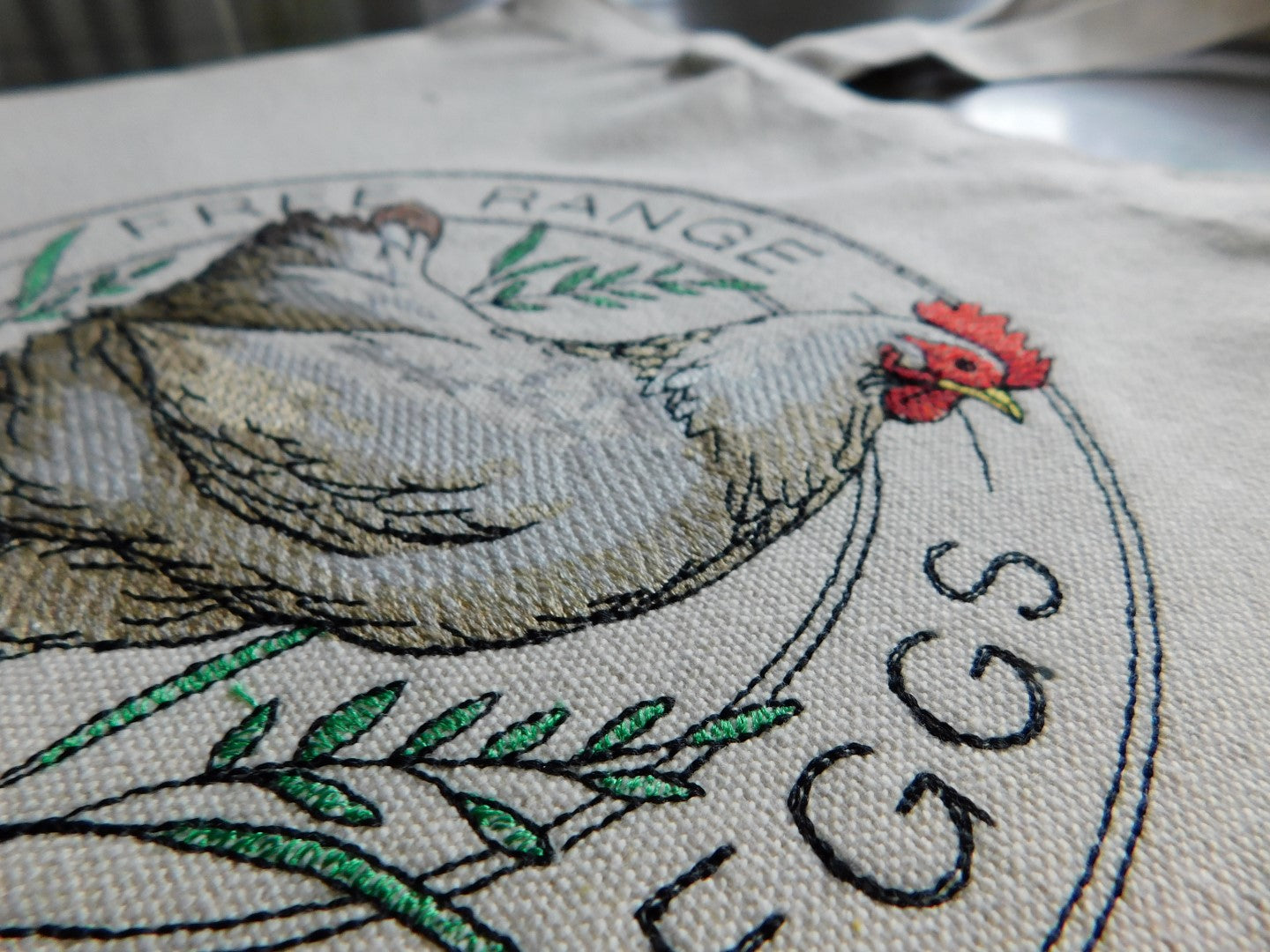 Free Range Handmade Embroidered Tote Bags in Calgary