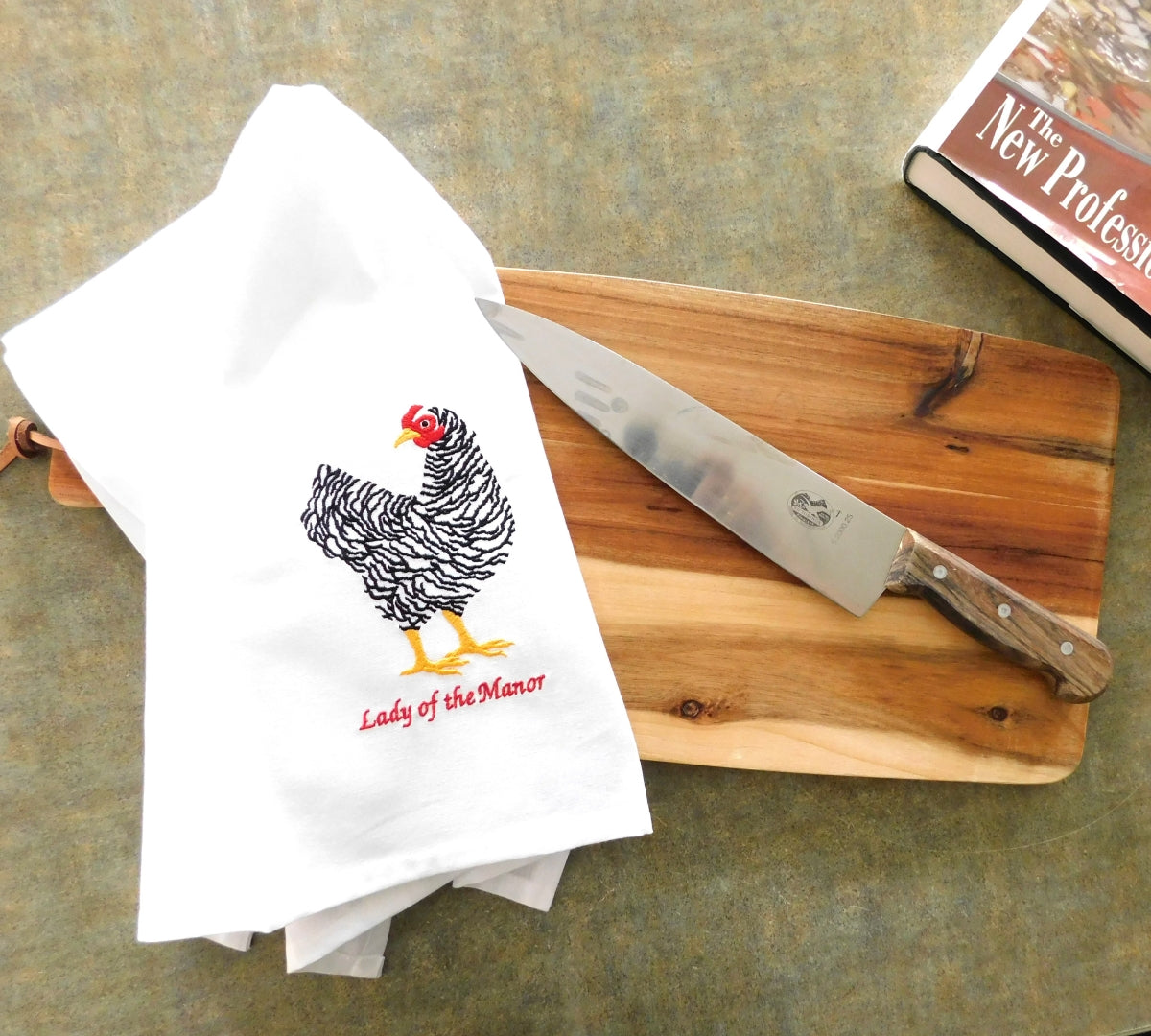 Lady of the Manor Handmade Embroidered Tea Towels | Funny Animal