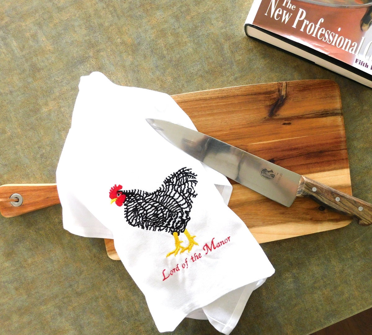 Lord of the Manor Handmade Embroidered Tea Towels | Funny Animal