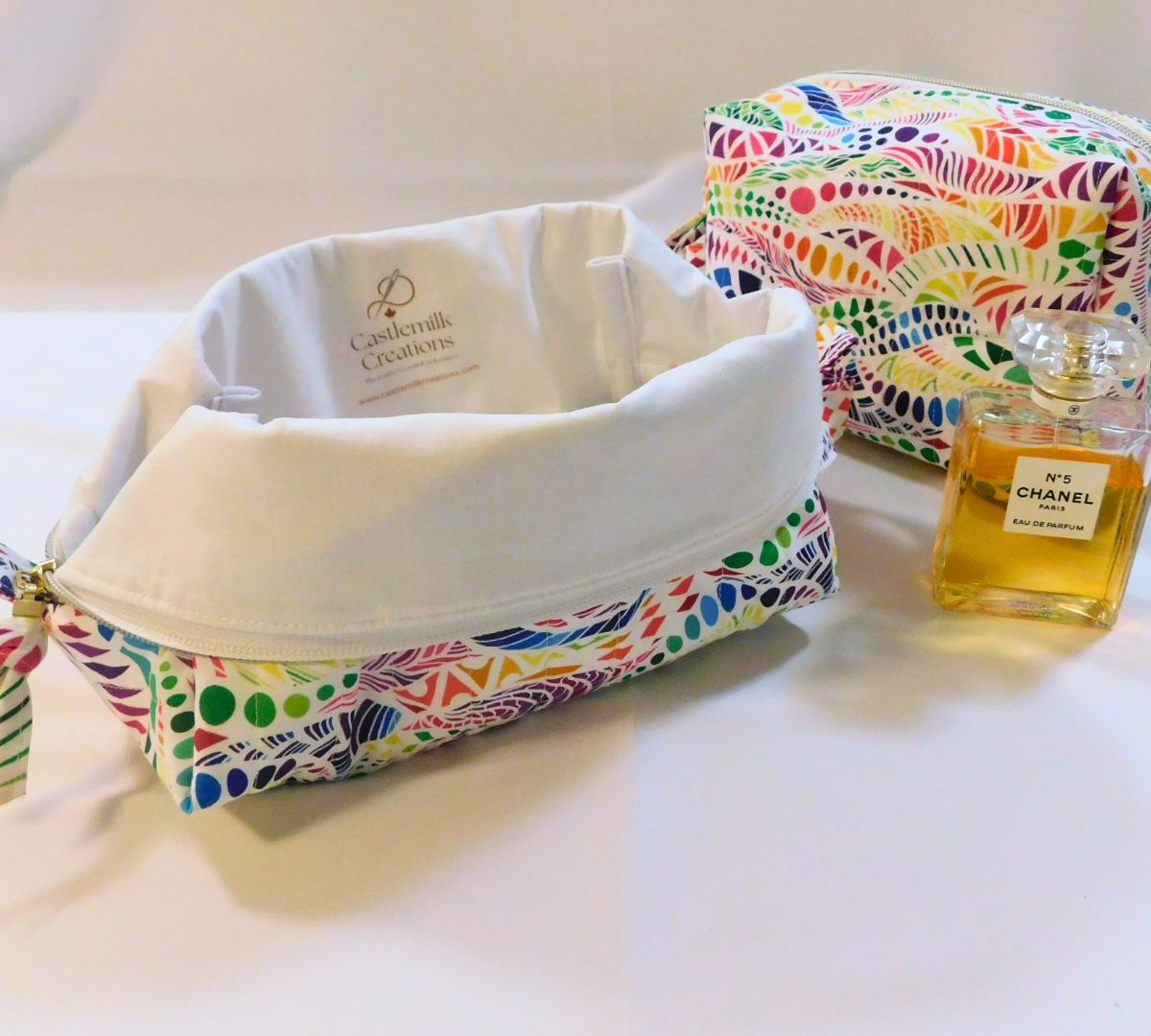 Colourful Embroidered Cosmetic Bag
