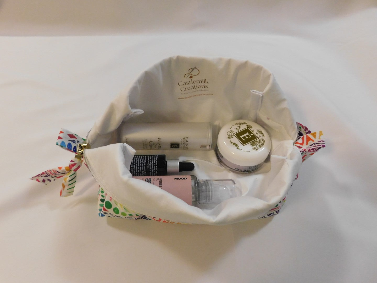 Colourful Embroidered Cosmetic Bag