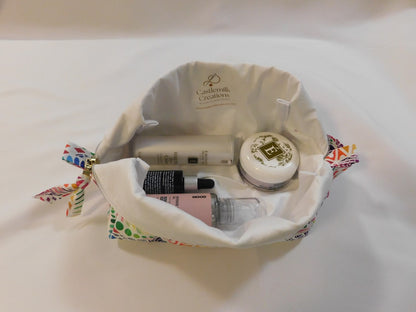 Colourful Embroidered Cosmetic Bag