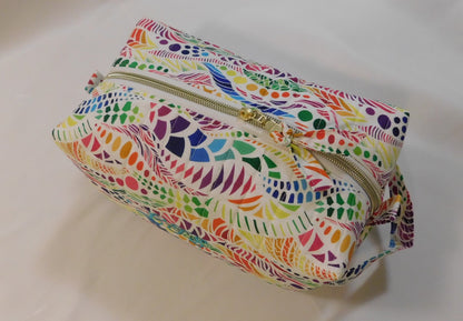 Colourful Embroidered Cosmetic Bag