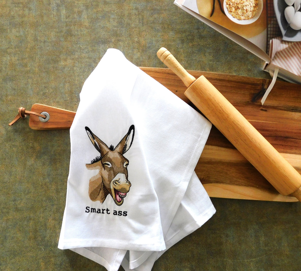 Smart Ass Handmade Embroidered Tea Towels