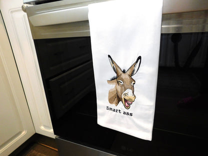 Smart Ass Handmade Embroidered Tea Towel in Calgary