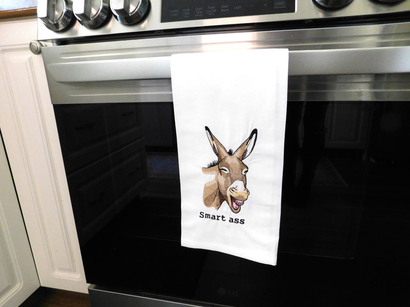 Smart Ass Handmade Embroidered Tea Towel in Calgary